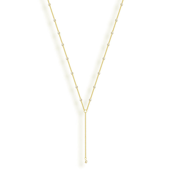 Sweet Pearl Lariat Necklace - EVRYJEWELS